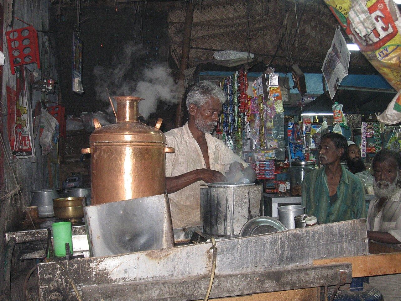 Genuine photo: a tea stall in Tamil Nadu
